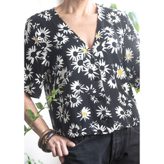 Blusa de margaridas Shoulder