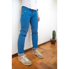 Calça azul royal John John - Brechó Pano Bonito