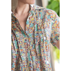 Camisa de florzinha tipo bata - comprar online