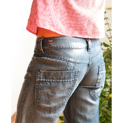 Pantalona de linho e jeans - comprar online