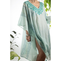 Kaftan de algodão indiano