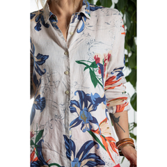 Camisa de linho florida Richards