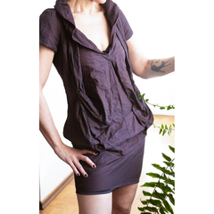 vestido animale roxo