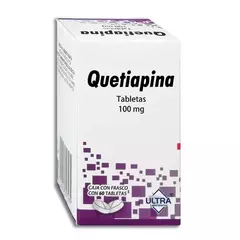 2 cajas de quetiapina 100mg c/60 tabs