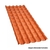 TELHA PVC PLAN COLONIAL 2,42X0,88 6 ONDAS TERRACOTA ARFORT