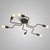 PLAFON ELETRO PRETO P/ 6 LAMPADAS SD9002 STELLA - comprar online