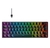 Teclado mecÂnico gamer hyrax thunder hck61 abnt2 preto switch vermelho rgb