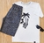 Conjunto Camiseta white cocoqueiro e bermuda black mescla