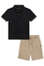 Conjunto Polo e Bermuda Moletom - Lyllis Kids