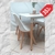 COMBO EAMES 140x80 rectangular + 4 sillas Tulip Blancas - comprar online