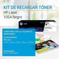 Toner Hp 105a Negro W1105a Original 107a 107w 135w 137fnw en internet