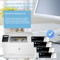 Impresora Multifunción A Color Hp Laserjet Pro M182nw Con Wifi 220v - comprar online