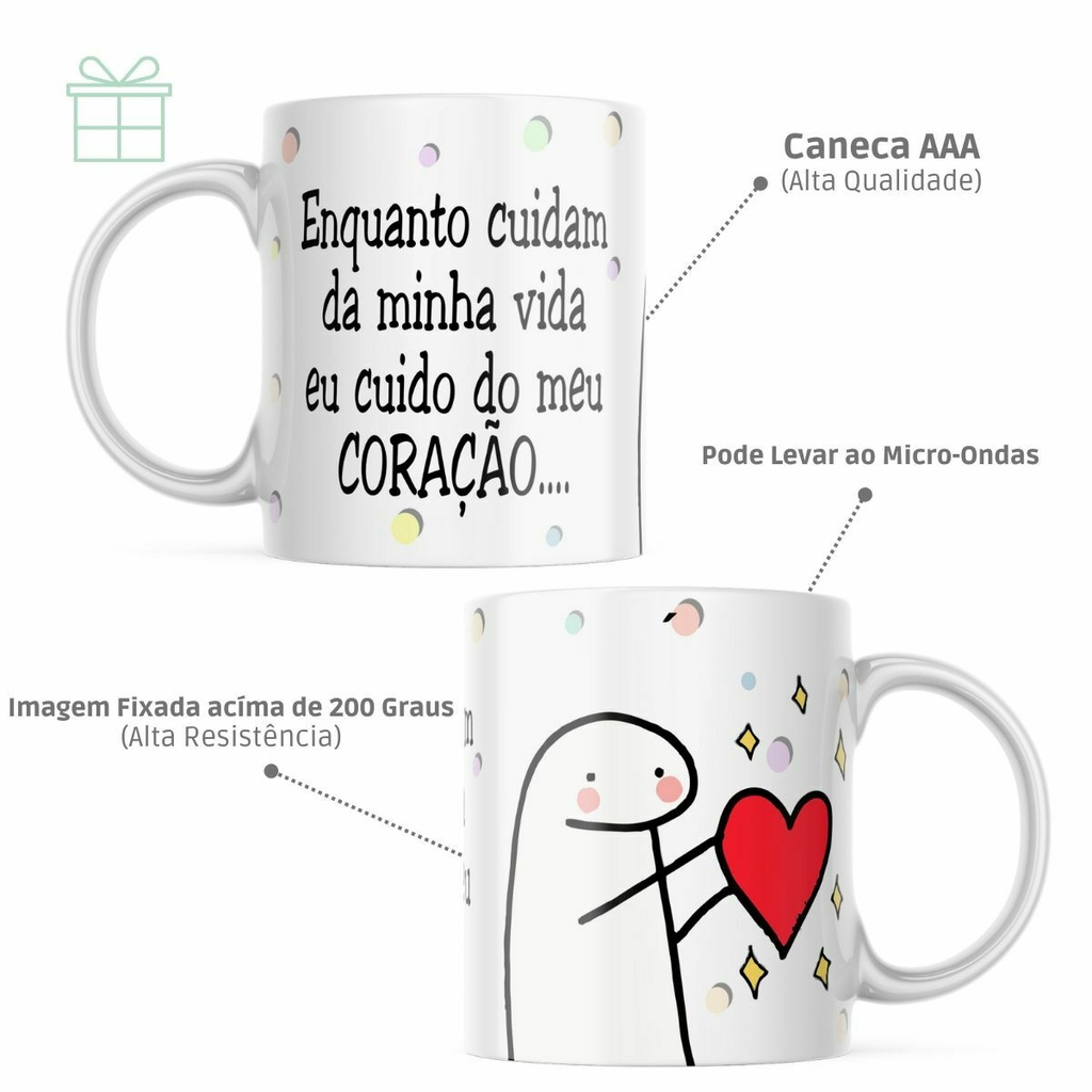 Caneca Personalizada Meme Flork - Amor da Minha Vida - Caneca