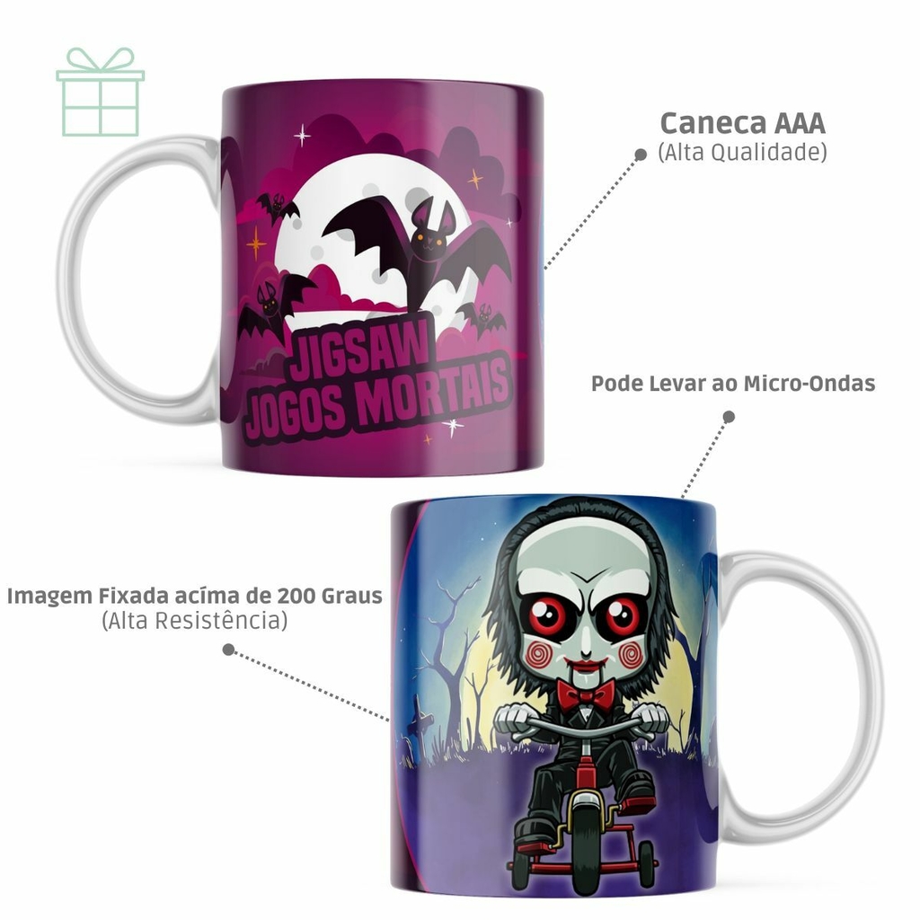 caneca jigsaw jogos mortais