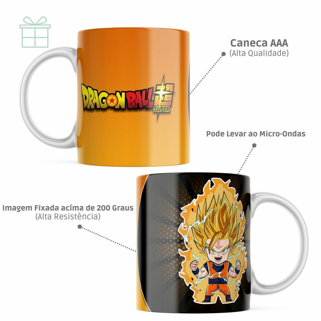 Caneca Dragon Ball Goku Super Sayajin 4