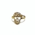 Anillo ajustable calavera acero dorado