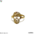 Anillo ajustable calavera acero dorado - comprar en línea