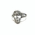 Anillo ajustable calavera acero plateado