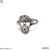 Anillo ajustable calavera acero plateado - comprar en línea