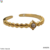 Anillo ajustable cristal 2mm acero dorado - comprar en línea