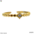 Anillo ajustable cristal 2mm acero dorado en internet