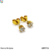 Broquel cristal 4mm acero dorado