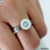 Anillo con zirconia acero plateado - comprar en línea