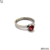 Anillo con zirconia acero plateado - comprar en línea