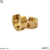 Arracadas tipo huggies lisa 5mm x 9mm acero dorado