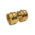 Arracadas tipo huggies 2 líneas 9mm x 7mm acero dorado