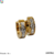 Arracadas tipo huggies cristales 9mm x 4mm acero dorado