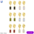 Aretes huggies rectángulo cristal acero (paquete con 6 pares, 6 colores) - tienda en línea