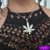 Collar con dije de hojas weed acero plateado