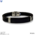 Pulsera caucho grueso con placa de acero negro - comprar en línea