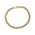 Pulsera tejido cubano 22cms - 5mm acero dorado - comprar en línea