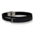 Pulsera caucho doble placa acero negro