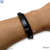 Pulsera caucho doble placa acero negro en internet