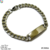 Pulsera barbada 22cms placa acero plateado