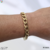 Pulsera barbada de 21cms - 9mm acero dorado en internet