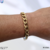 Pulsera barbada 21cms - 6mm acero dorado en internet