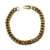 Pulsera barbada 21cms - 8mm acero dorado