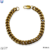 Pulsera barbada 21cms - 8mm acero dorado - comprar en línea