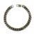 Pulsera barbada 21cms - 8mm acero plateado