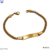 Pulsera infantil barbada con placa 17cms acero dorado