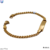 Pulsera infantil barbada con placa 17cms acero dorado - comprar en línea