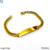 Pulsera infantil barbada acero dorado