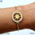 Pulsera ajustable estrella cristales acero dorado - comprar en línea