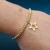 Pulsera de balín de 4mm dije estrella acero dorado - comprar en línea