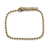 Pulsera balines 17cms - 2mm acero dorado