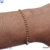 Pulsera balines 17cms - 2mm acero dorado - comprar en línea